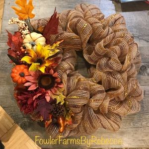 Beautiful Fall Front Door Wreath-Farmhouse-